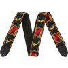 Fender 2'' Monogrammed Gitarový pás Black/Yellow/Red