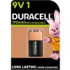 Nabíjateľná batéria Duracell 9V 170 mAh 6F22 NiMH