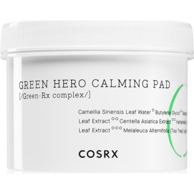 Cosrx One Step Green Hero Calming intenzívne revitalizačné vankúšiky s upokojujúcim účinkom 70 ks