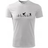 Karate EKG - Pánske tričko Fantasy športové - S ( Biela )