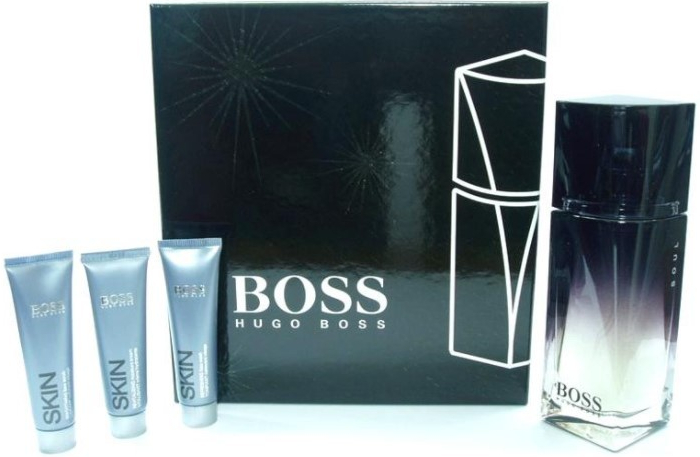 Hugo Boss Soul EDT 90 ml + čistenie tváre 15 ml + peeling na tvár 15 ml + hydratačný krém 15 ml darčeková sada