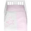Baby Nellys Obliečky do postieľky Baby Stars - ružové, veľ. 135x100 cm