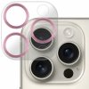NORTHJO tvrdené sklo s kovovými rámčekmi na ochranu šošoviek fotoaparátu pre iPhone 16 Pro / 16 Pro Max - ružové - možnosť vrátiť tovar ZADARMO do 30tich dní