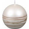 Nohel Garden Sviečka SATURN GUĽA vianočná metalická lesklá d6cm