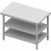Centrální stůl se 2 policemi 800x750x880 mm | STALGAST, ST128081 inox
