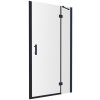 OMNIRES - MANHATTAN sprchové dvere pre bočnú stenu, 80 cm čierna mat / transparent /BLMTR/ ADC80X-ABLTR