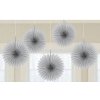 Dekoračné rozeta strieborné 15 cm - 5 ks