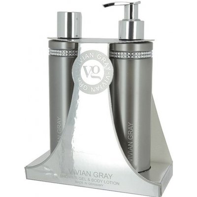VIVIAN GRAY CRYSTALS GREY Shower Gel + Body Lotion 2x250ml - sprchový gél + telové mlieko