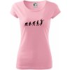 Evolúcia volejbal smeč - Dámske tričko Pure - 2XL ( Ružová )