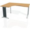 Pracovný stôl Flex, ergo, pravý, 160x75,5x120 (60x80) cm, buk/kov