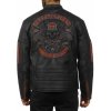 bunda pánska AFFLICTION - BLACK BIRD - BLK/ORANGE - 110OW408-BKOG S