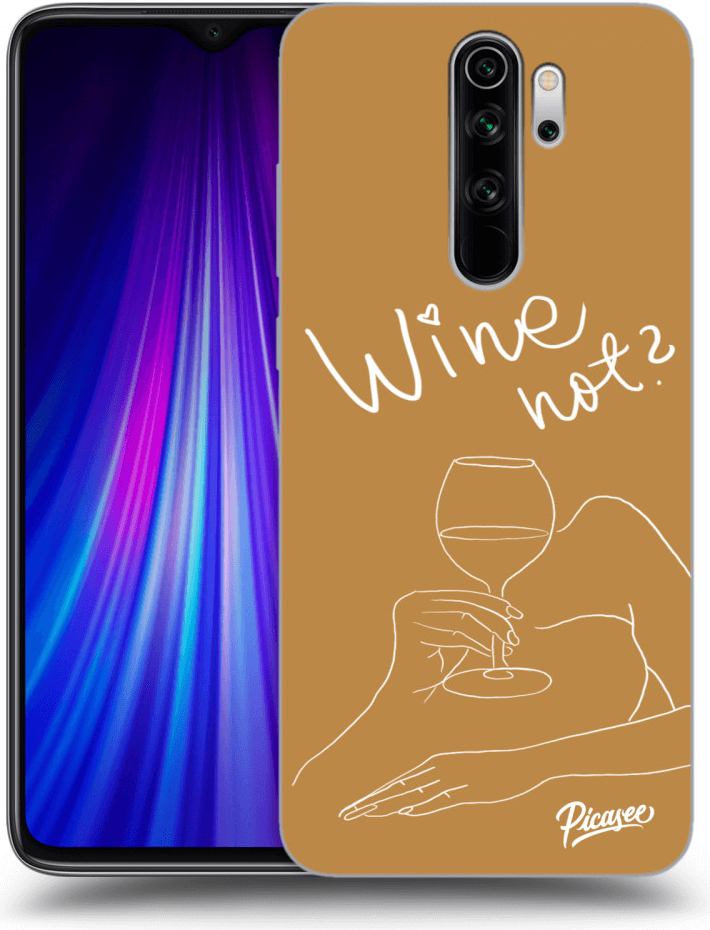 Púzdro Picasee silikónové Xiaomi Redmi Note 8 Pro - Wine not čiré