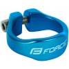 Objímka sedlovky FORCE na imbus Al, modrá 34,9mm