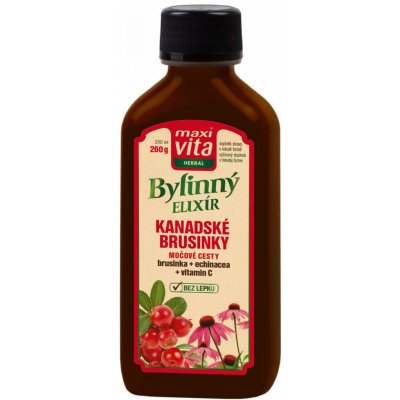 MaxiVita Herbal Bylinný sirup KanadskéBrusnice 200 ml