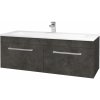 Dreja Umývadlová skrinka ASTON SZZ2 120 - D16 Tmavý betón / Úchytka T03 / D16 Tmavý betón