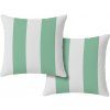 Textilomanie Sada 2 ks dekoračných obliečok na vankúš STRIPES 45x45 cm, bielo-zelená