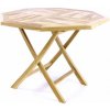 Divero 47268 Skladací stolík teakové drevo 100 cm