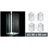 Aquatek GLASS A GLASSA3CH9062 (Sprchový kút štvorcový s jednými otváracími dverami)