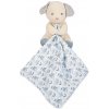 Doudou Dárková sada - Plyšový pejsek s dečkou z BIO bavlny 15 cm
