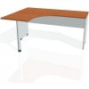 Pracovný stôl Gate, ergo, pravý, 160x75,5x120 cm, čerešňa/sivá