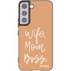 Picasee silikonový černý obal pro Samsung Galaxy S22 5G - Boss Mama