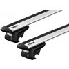 Příčníky Thule Nissan Qashqai J11 2014-2021 s podélníky, Evo WingBar stříbrné (Thule Evo WingBar stříbrné 7104 + 7113)