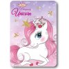 RUŽOVÁ DEKA JEDNOROŽEC Deka PRE PRINCEZNÚ PRINCESS UNICORN