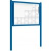 PROCITY Vonkajšia vitrína model 2000 21 x A4, modrá, vrátane stĺpikov