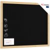 Allboards Černá křídová tabule 100×80 cm – přírodní dřevěný rám + DAREK, TB108NAT