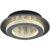 GLOBO 48042-12A JAYDEN stropné svietidlo D200mm LED 12W 1400/470lm 3000+4000+6500K čierna, krištáľový efekt