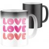 Magický keramický hrnček s potlačou Love, Love, Love