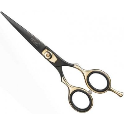 Eurostil 04499 Matt Black/Gold Scissors Razor Edge - nožnice na klasický strih, 5,5"