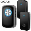 Zvonček CACAZI FA28 Bezdrôtový bezbatériový zvonček - 1x prijímač + 2x tlačidlo - čierny (WDFA28R1B2B)