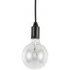 Závesné svietidlo Ideal lux 113319 EDISON SP1 NERO 1xE27 60W 3000K čierna