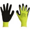 Kinekus Pracovné rukavice polomáčané, latex, reflexné PALAWAN, žlté/oranžové č.10