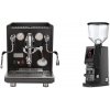 ECM Synchronika, black, dark walnut + Eureka Atom W 75, black