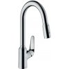 Hansgrohe Focus M42 - Kuchynská páková batéria 220, vyťahovacia sprška, 2jet, sBox, chróm 71820000
