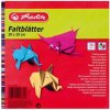 Farebný papier Herlitz 100 listov 10 farieb 20x20cm 60g