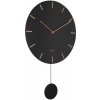 Designové kyvadlové nástěnné hodiny 5863BK Karlsson 47cm