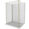 MEXEN/S - Kioto Sprchová zástena WALK-IN 100 x 95 x 30, transparent, zlatá 800-100-095-221-50-00-030