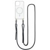 Kryt TopQ Strap Mag iPhone 12 Pro s čiernou šnúrkou priehľadný 110975