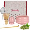 KERAMICKÁ SÚPRAVA NA PRÍPRAVU MATCHA ČAJU, METLIČKA, LYŽIČKA, PRESIEVAČ, 5 DIELOV