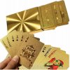 Hracie karty zlaté gold plastové balíček 54