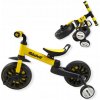 Odrážadlo s pedálmi, štvorkolka 4v1, skladacie do auta 110 žlté + TYČ