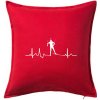 EKG biatlon - Vankúš 50x50 - 50x50 - Iba poťah ( Červená )