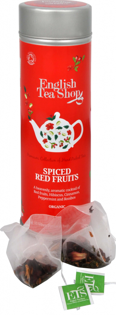 English Tea Shop ETS čaj kořeněné červené ovoce plechovka s 15 pyramidkami