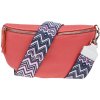 NovaKabelka.sk Reni Grande Rosa s prídavným popruhom V kožená talianska crossbody kabelka ružová