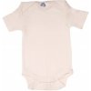Detské body z merino vlny a hodvábu Cosilana s krátkym rukávom prírodná krémová farba Veľkosť: 74/80