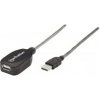 MANHATTAN Kabel USB 2.0 A-A aktivní prodlužovací 5m, Daisy-Chainable 519779