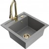 MEXEN/S MEXEN/S - Vito granitový drez 1-miska vrátane batérie Elia, šedá 6503-71-670101-50